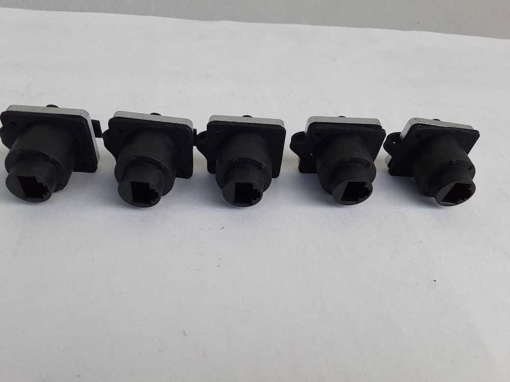 5x EtherCON RJ45 Female Panel Mount Connector