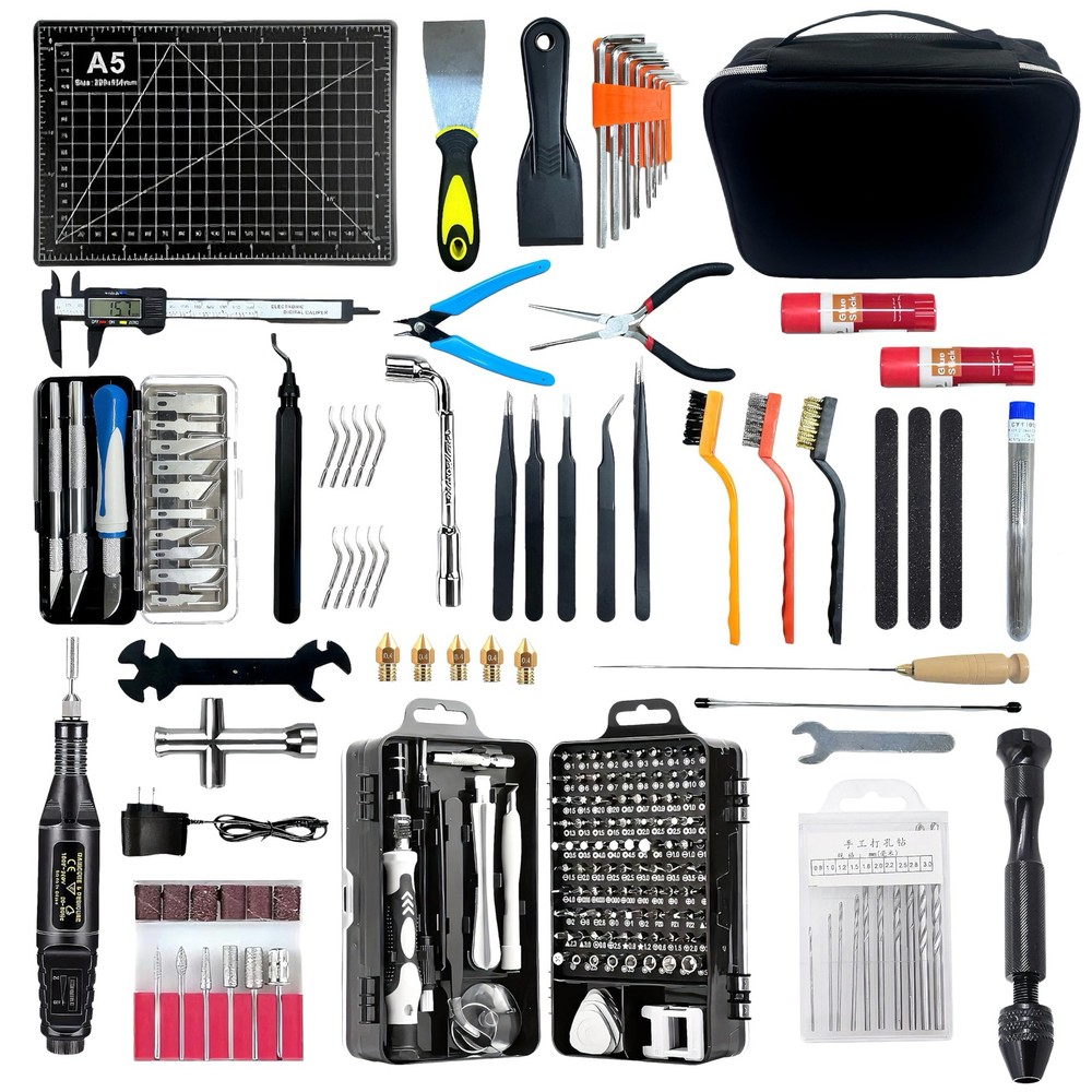3D Printer Tools Kit,214 PCS 3D Printing Accessory Tools Kit with Password Lo...