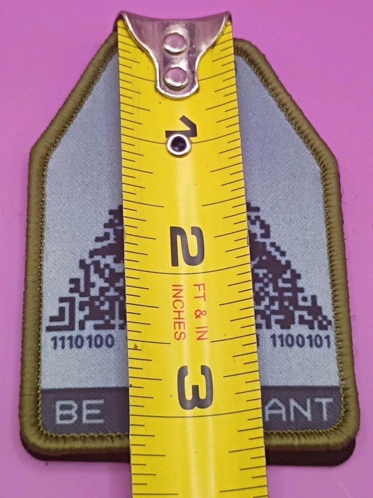 Illuminati Eye Tactical Patch Be Vigilant Binary Code Gray Olive Morale Gear