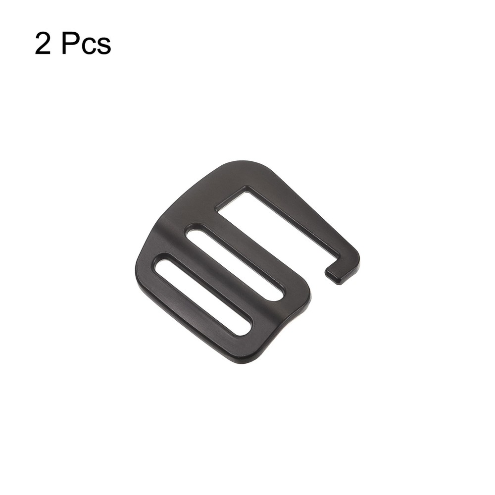 0.98" Webbing Release G Hook Buckle Adjuster for Backpack Strap 2Pcs Matte Black