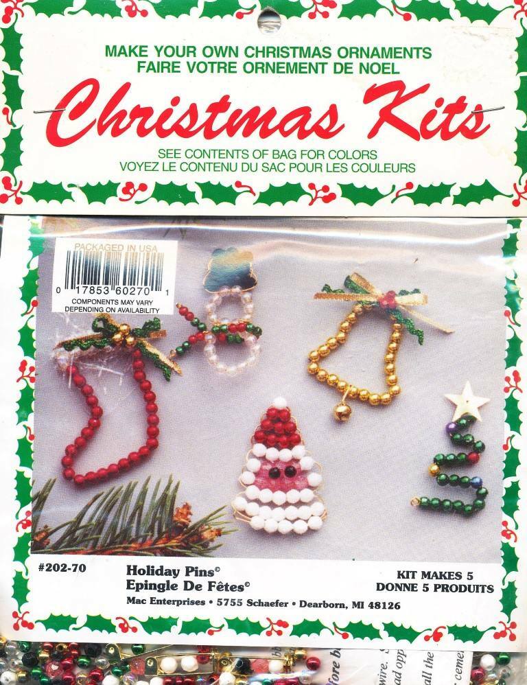 MERRY MAC  CHRISTMAS KITS HOLIDAY PINS KIT MAKES 5