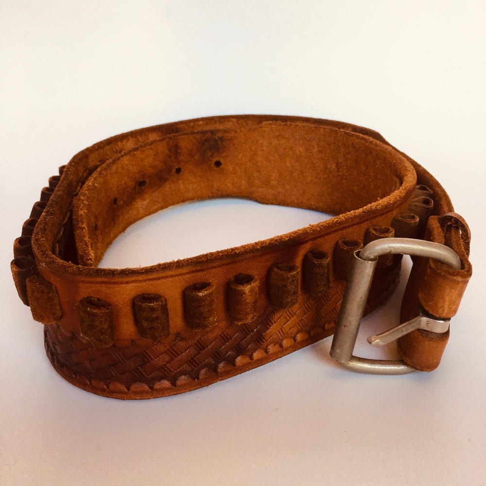 Handmade Leather Ammunition Ammo Belt Size 36