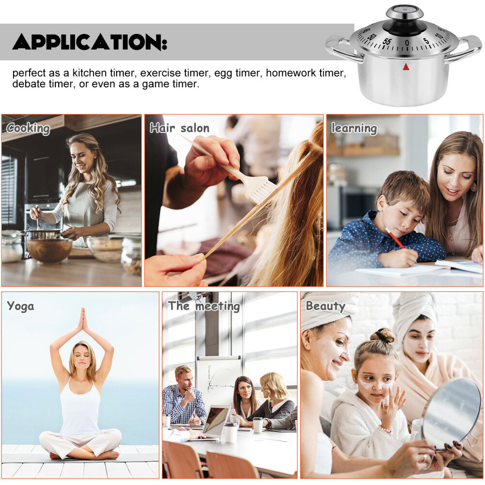 cute kitchen timer Pot Shape Mechanical Timer Kitchen Alarm Timer Kitchen