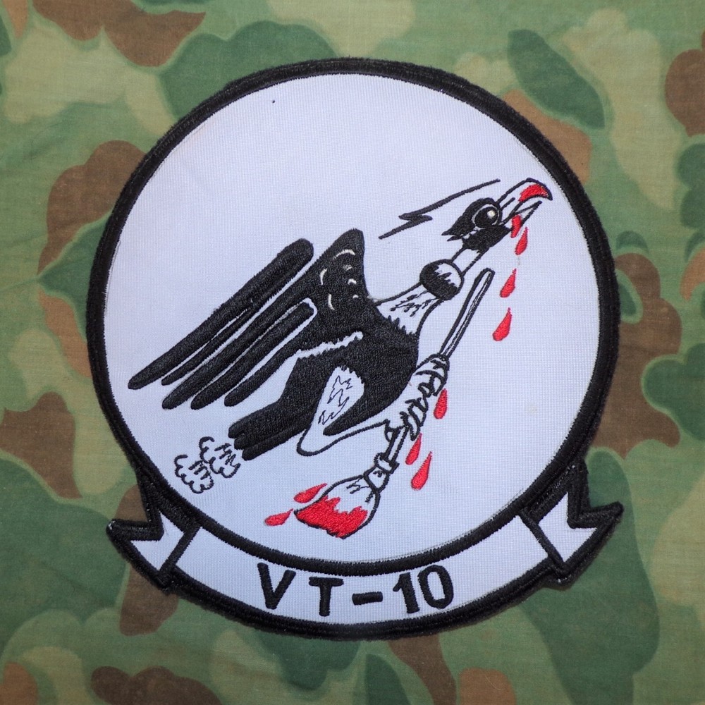 Original US Navy Air Training Command Ten VT-10 Embroidered Squadron Patch