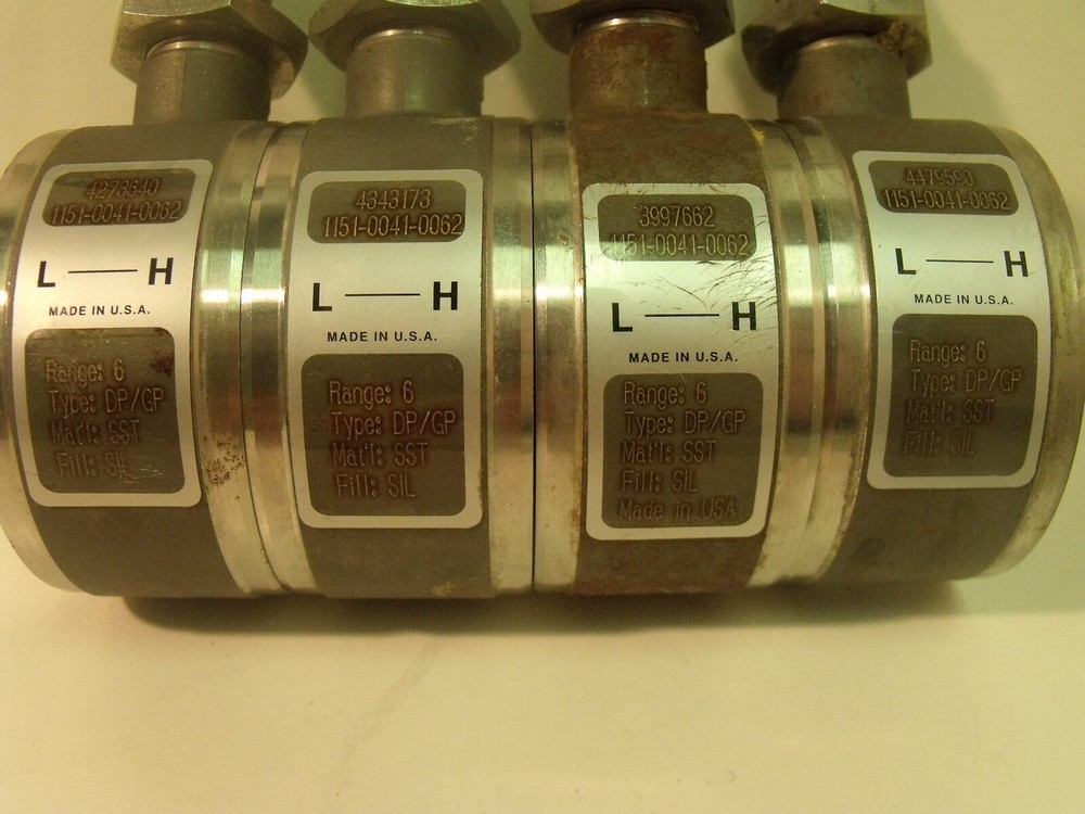 (4) Rosemount 1151-0041-0062 Pressure Transmitters: 100psi Range