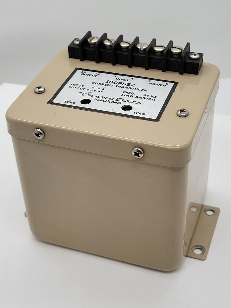Trans Data 10CP552 Current Transducer 0/5A Input 4/20mA Output 1PH 6Screw