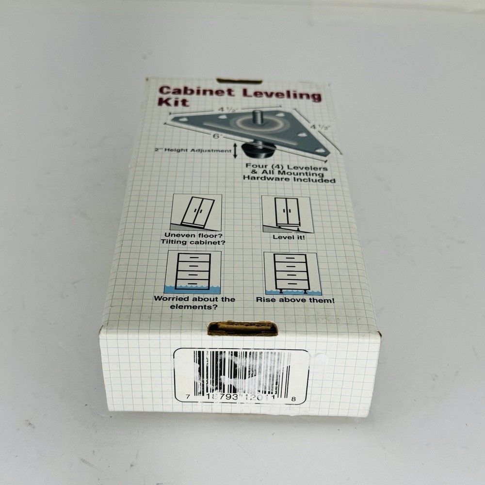 Cabinet Leveling Kit Large Cabinets Includes 4 Triangular Plates 2” Adjustment