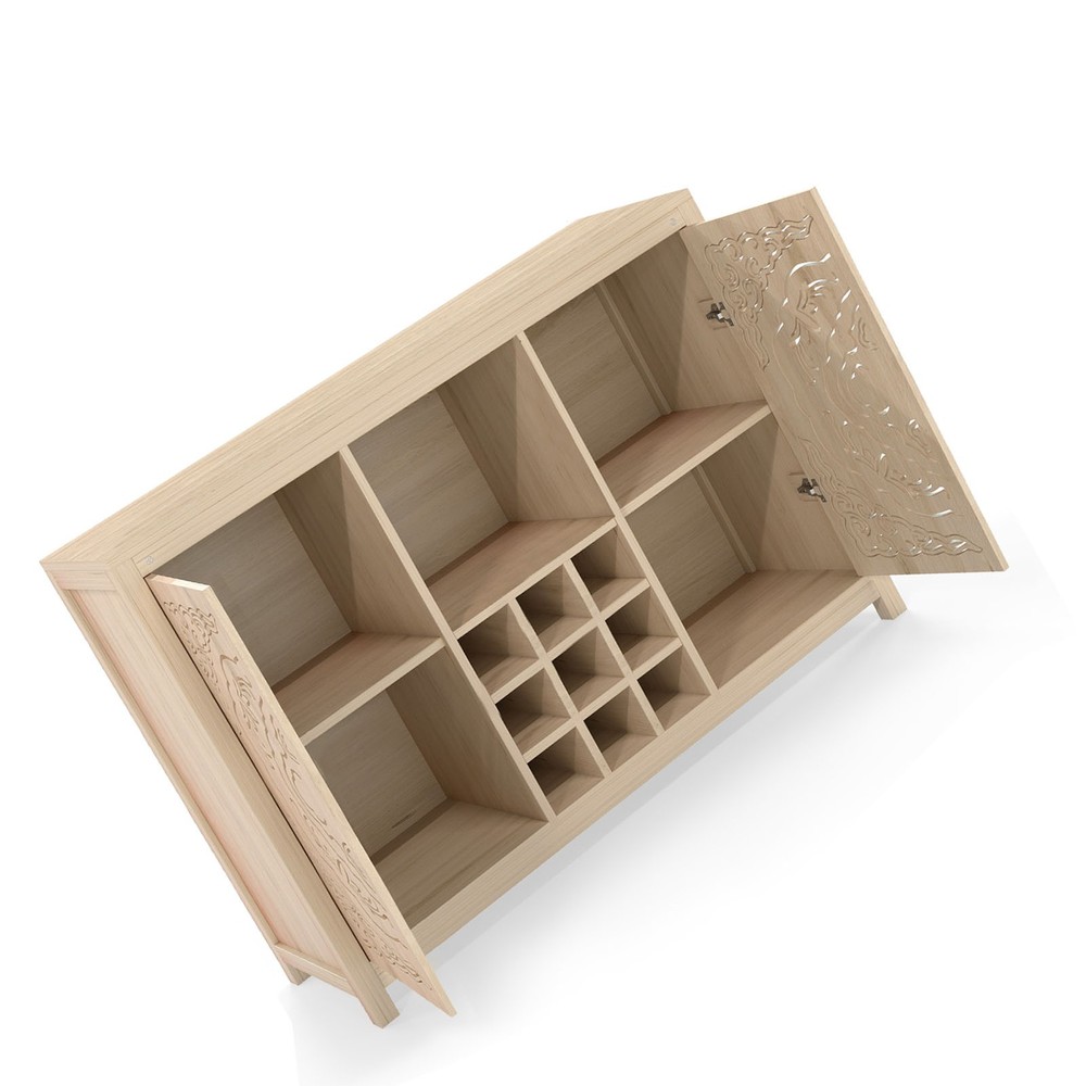New Modern Wine Bar Cabinet Buffet Storage For Dining Room Kitchen