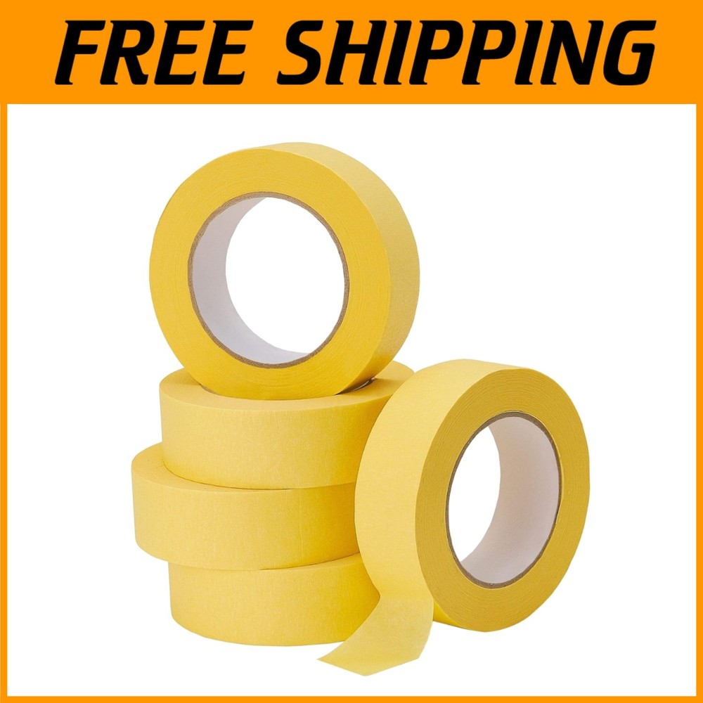 Yellow Automotive Refinish Masking Tape - 5 Pack