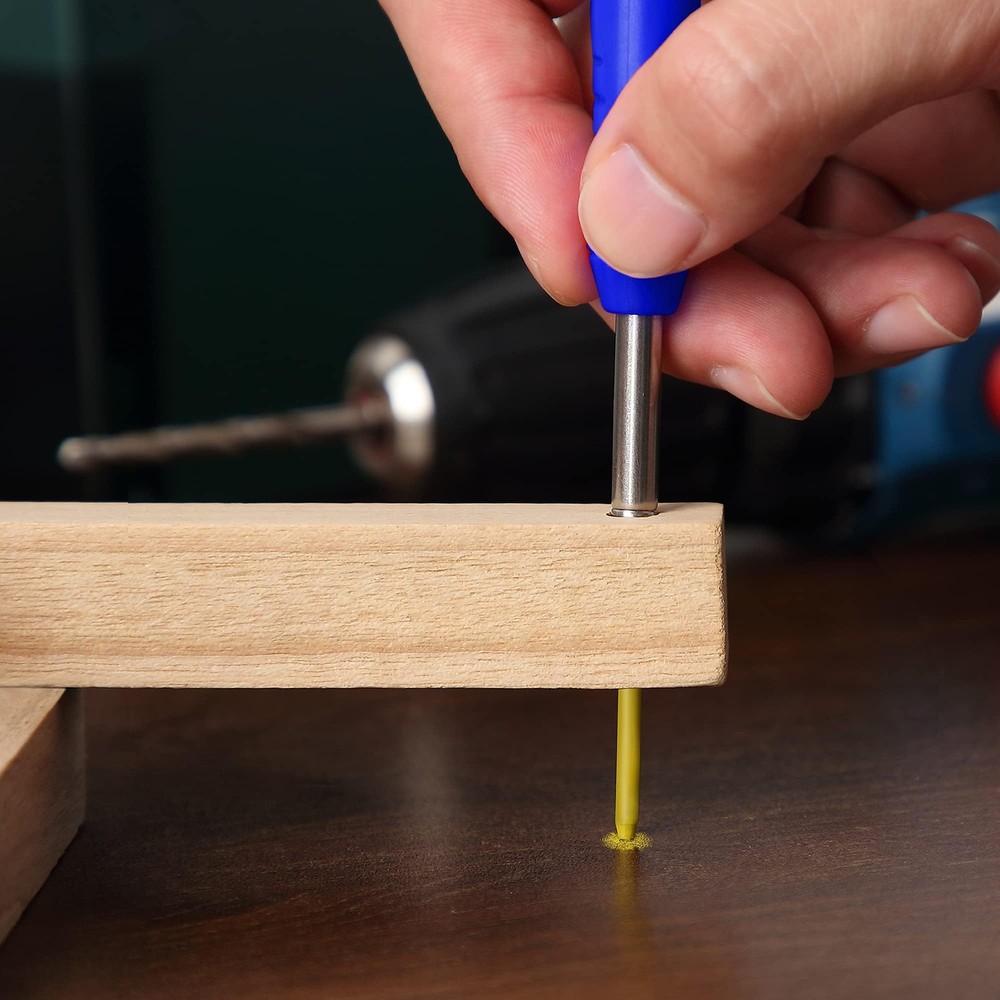 Solid Carpenter Pencil Set for Construction with 7 Refills Built-in Sharpener