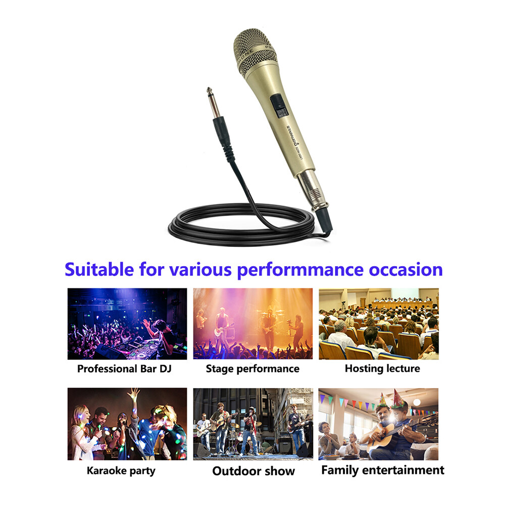 Unidirectional Microphone Wired Handheld Dynamic Professional Metal Stage Mic