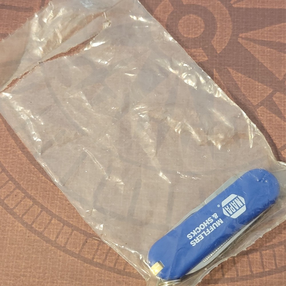 Multi Tool Knife Three Blade Mini Folder NAPA Advertising Scissors Nail File