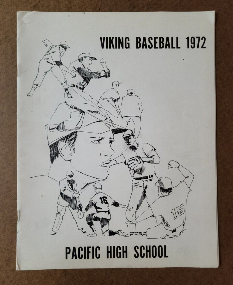 1972 Pacific High School - Viking Baseball Program - San Leandro California