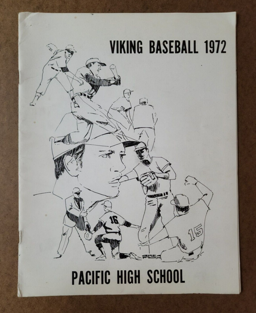 1972 Pacific High School - Viking Baseball Program - San Leandro California