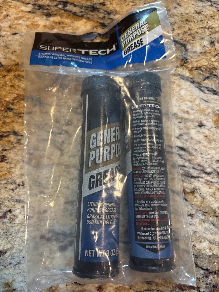 Lot of 2 supertech general purpose grease