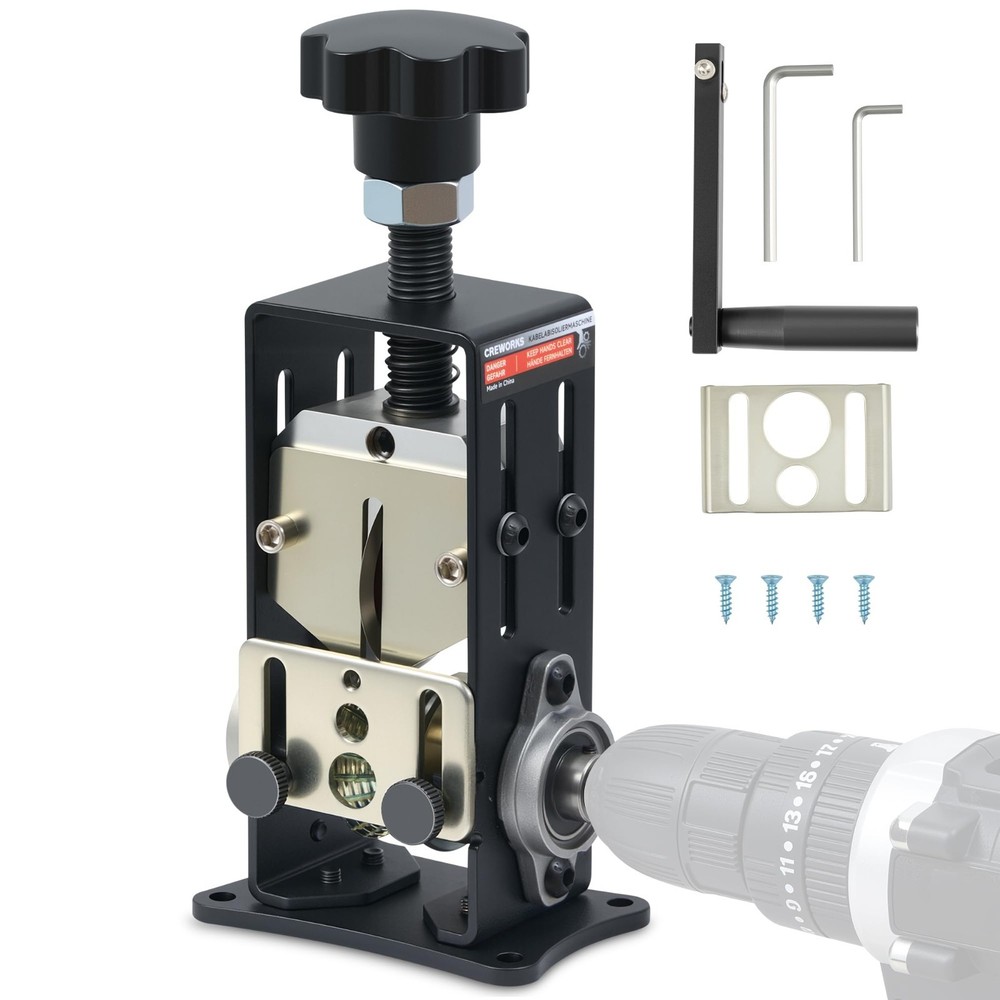 Manual Wire Stripper Machine for Drill - 0.06-1" Copper Wire Stripping Tool, Scr