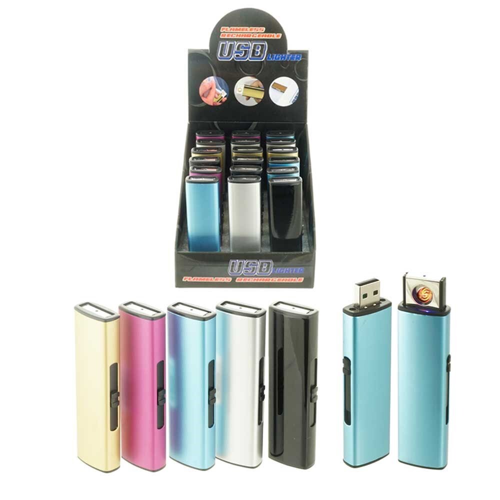 2 Pack USB Rechargeable Windproof Flameless Electric Coil Lighter 06