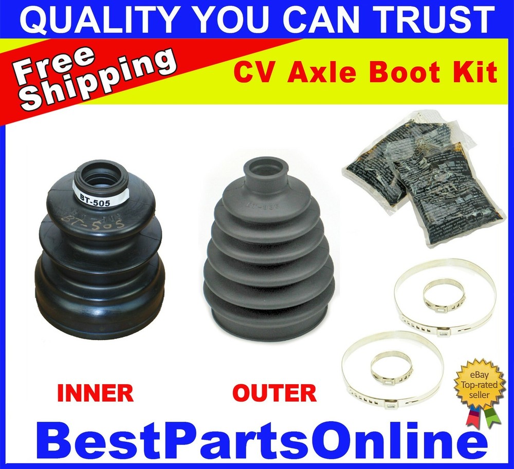 CV Axle Boot Kit for Mitsubishi Lancer 03-06 2.0L Evolution Front Inner & Outer