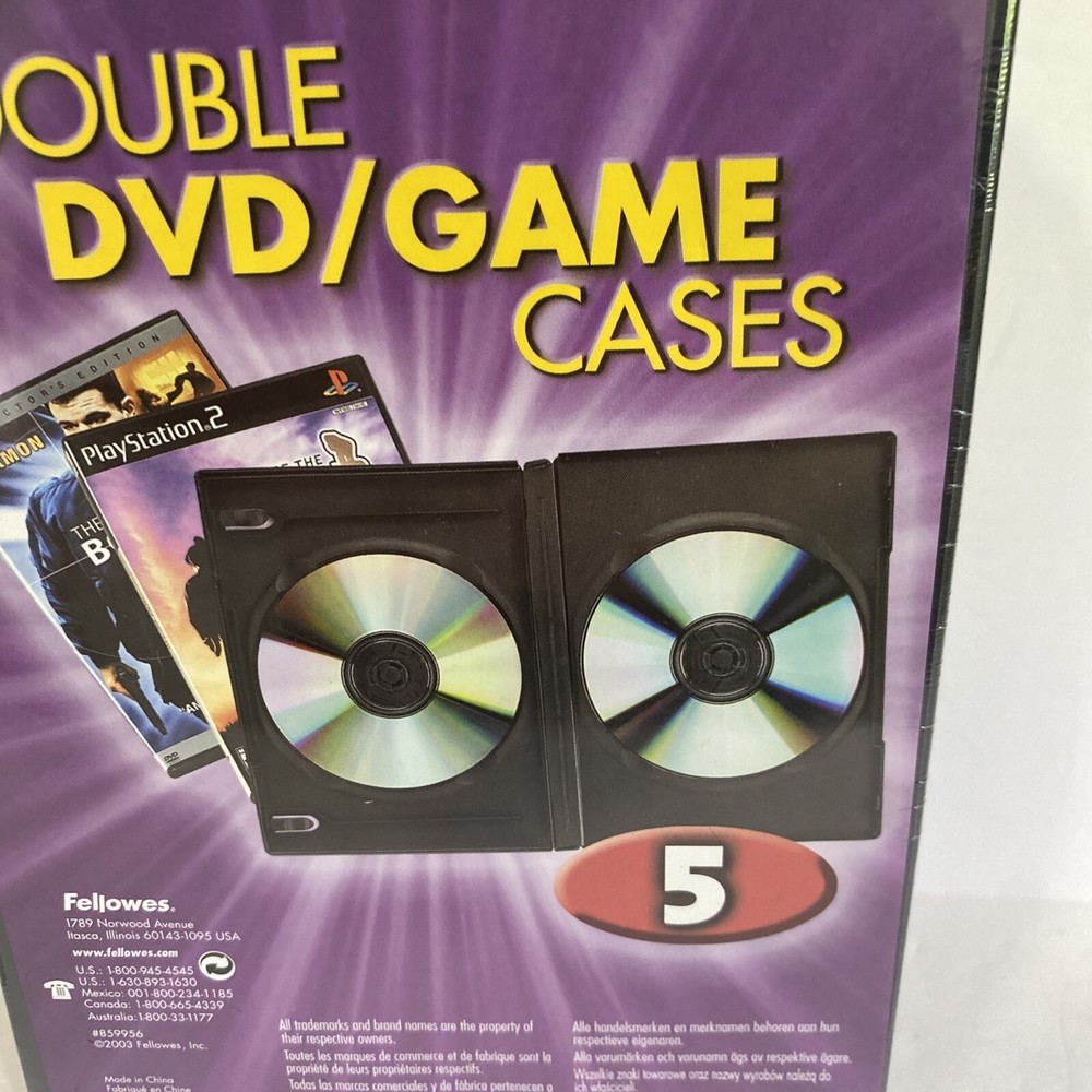 Neato Double DVD/Game Cases Clear Front And Back, 5 Pack
