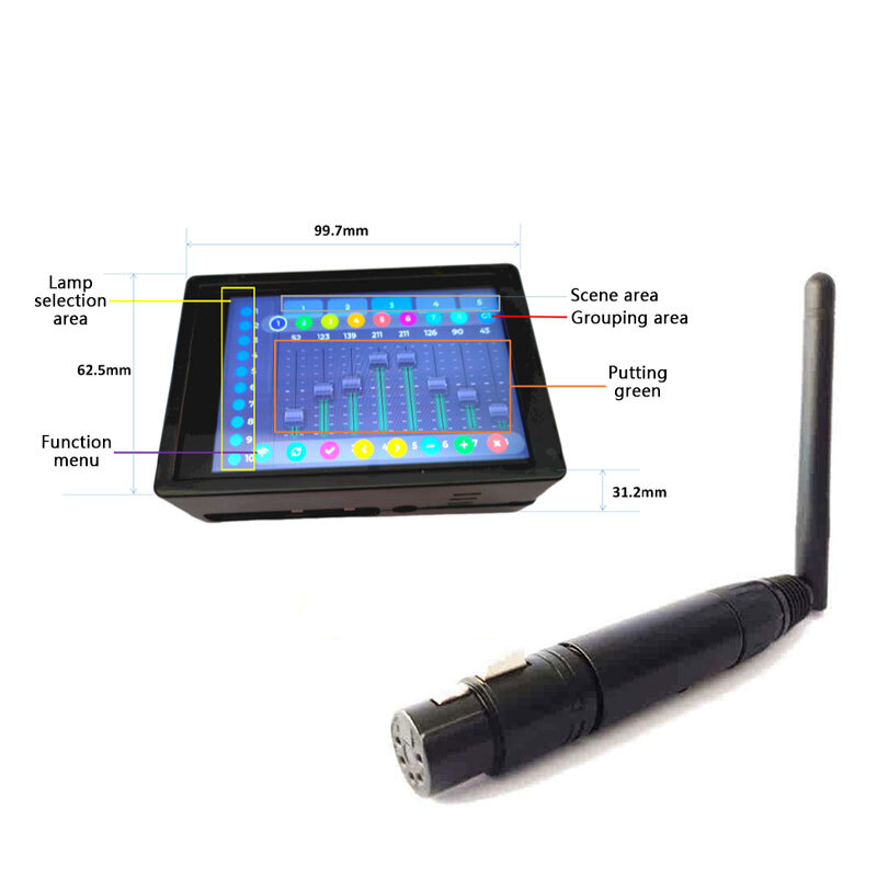 Master-DMX Lighting Console Supports Touch Control + WIFI-DMX Controller tp1