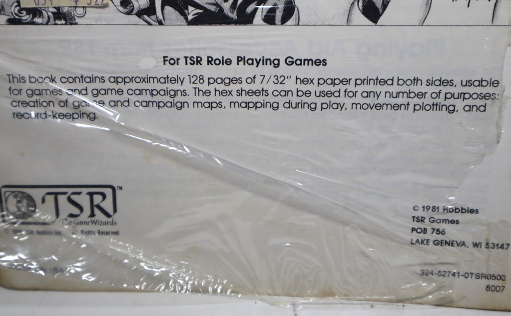 TSR D&D Dungeons & Dragons Hexagonal Mapping Booklet 8007 1981 EXC