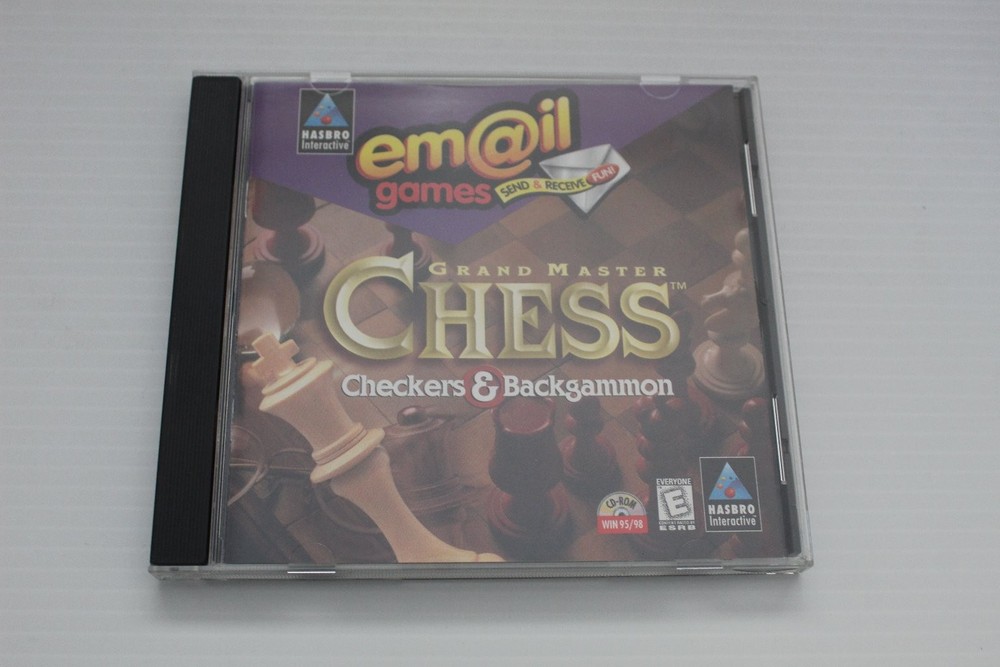 Grand Master Chess Checkers Backgammon Software PC CD-ROM Hasbro