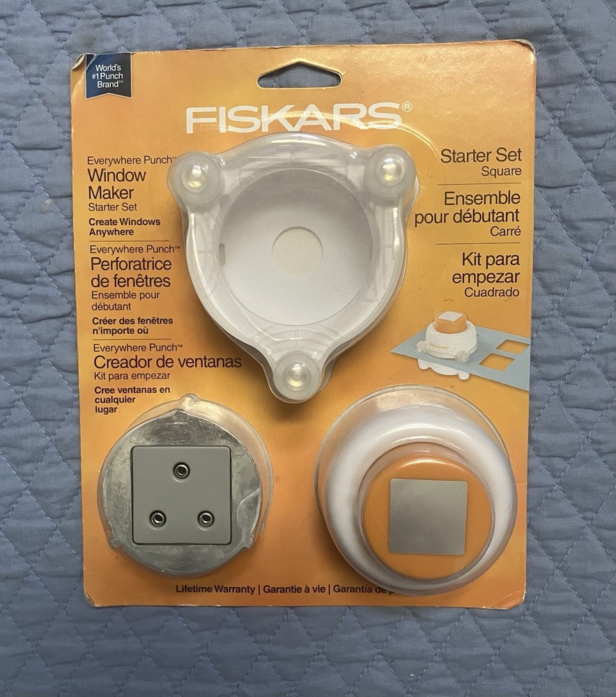 Fiskars 01-005563 Everywhere Punch Window System Starter Set Square