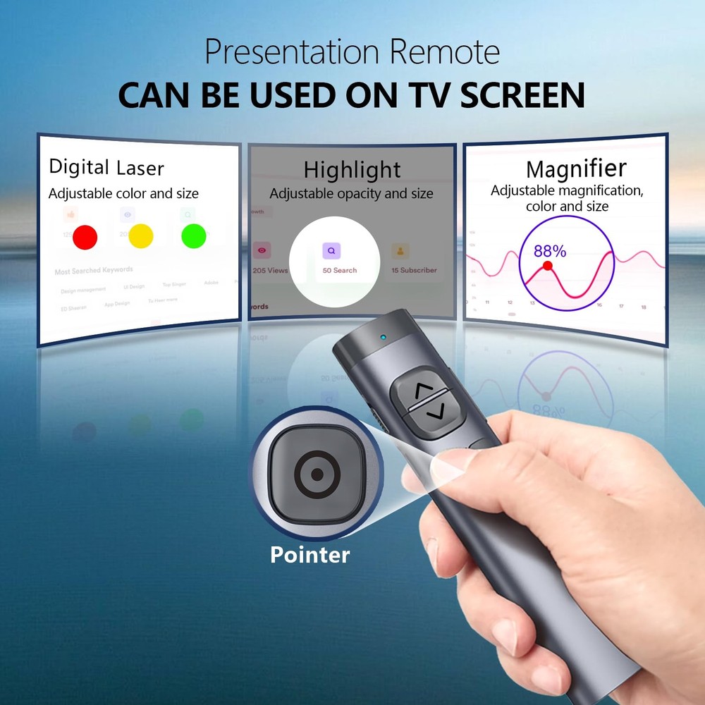TV Screen Presentation Clicker N97s Bluetooth Wireless Remote Digital Pointer