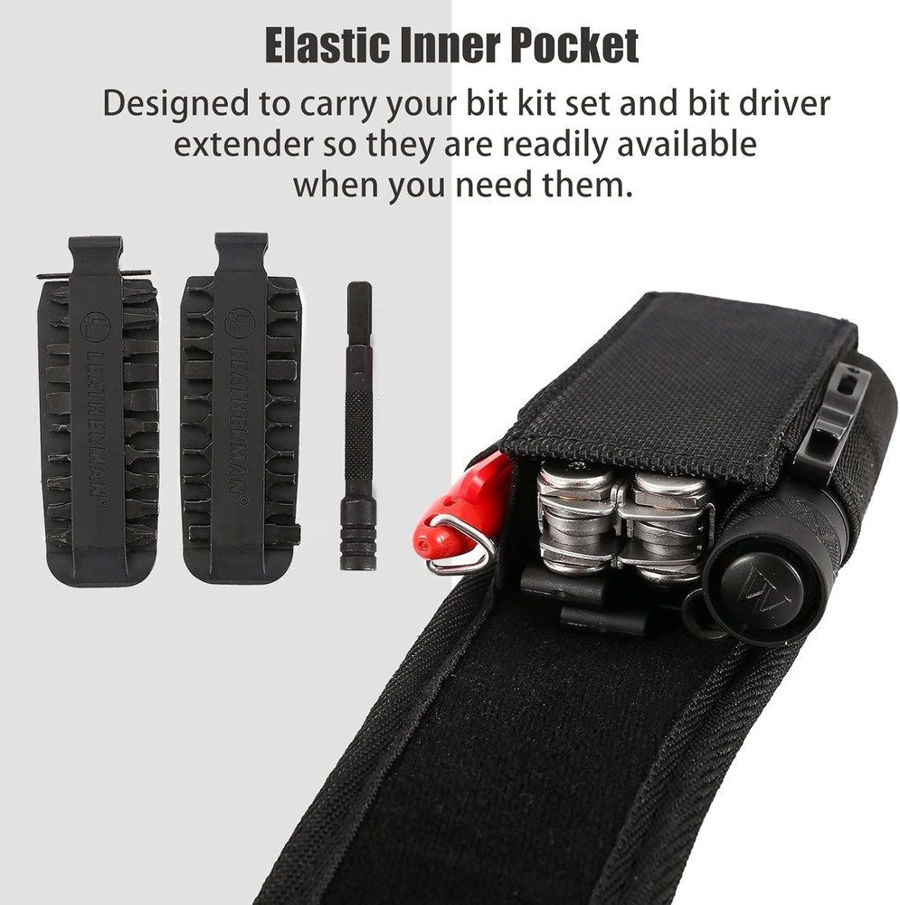 Multitool Sheath Pouch EDC Belt Organizer Tactical Folding Knife Flashlight