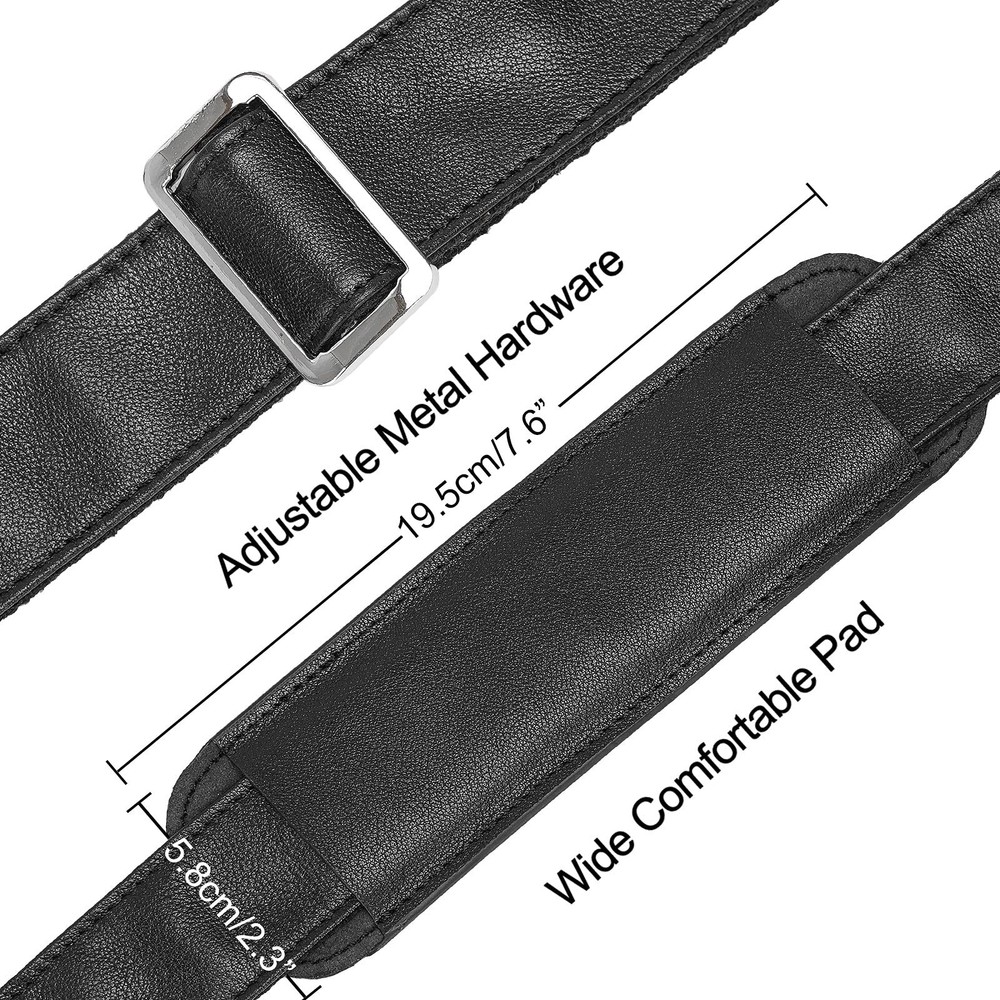 Masa Kawa Full Grain Leather Shoulder Strap - Replacement Bag One Size, Black
