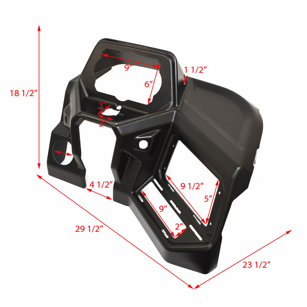 Lund Boat Blank Console Shroud 2407248 | Dash Panel Black