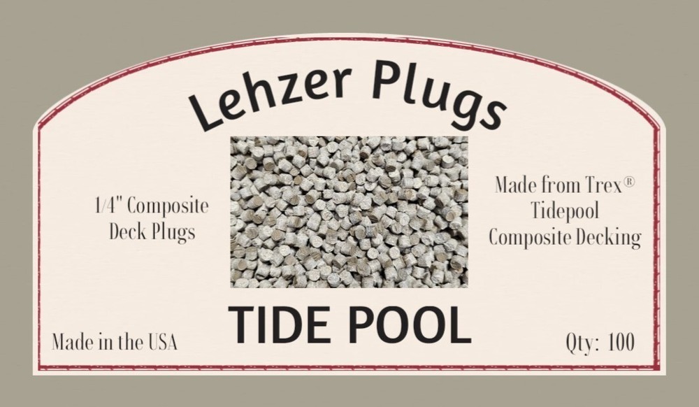New 1/4" Composite Deck Plugs "Trex - Tidepool"