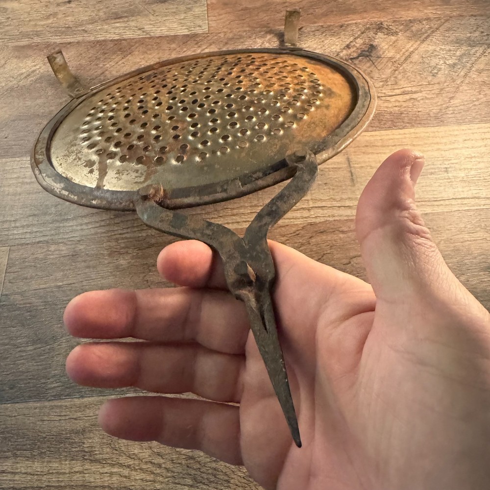 Iron Kitchenware Colander Strainer Cooking Server Sifter No handle 14"L 9"Dia
