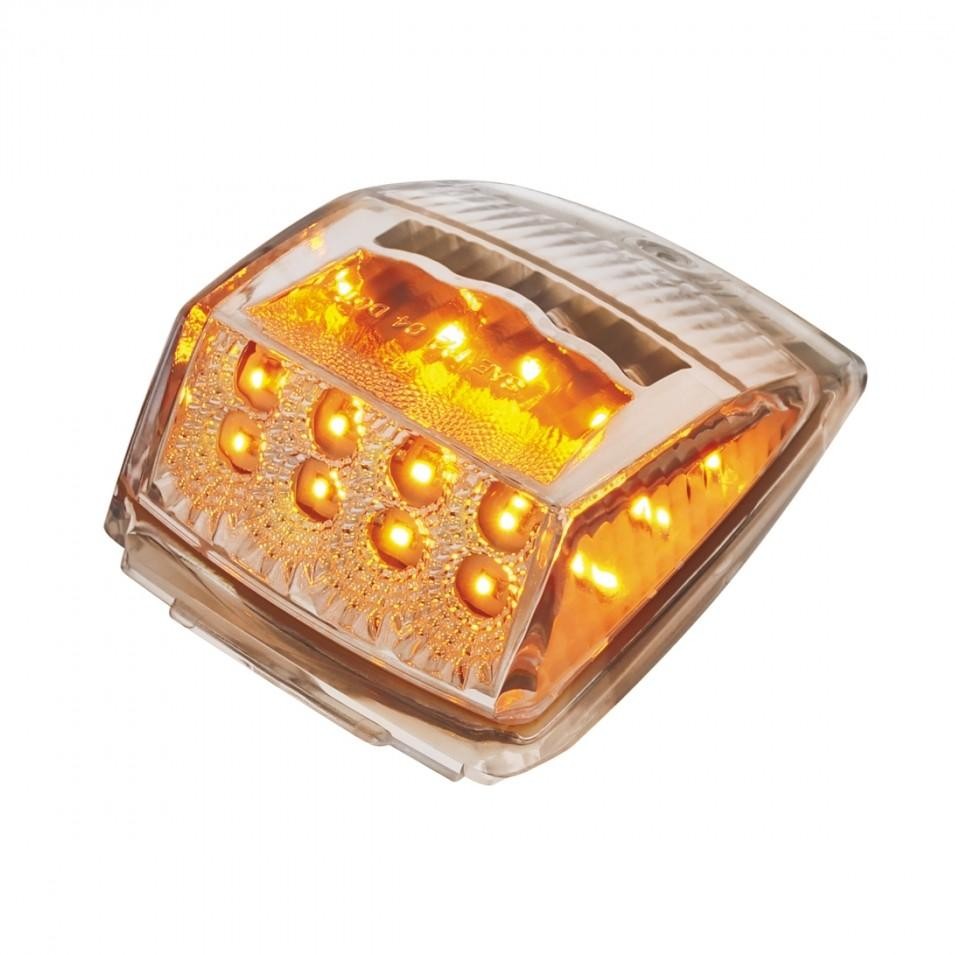 Universal 17 Amber LED Square Cab Light - Clear Lens