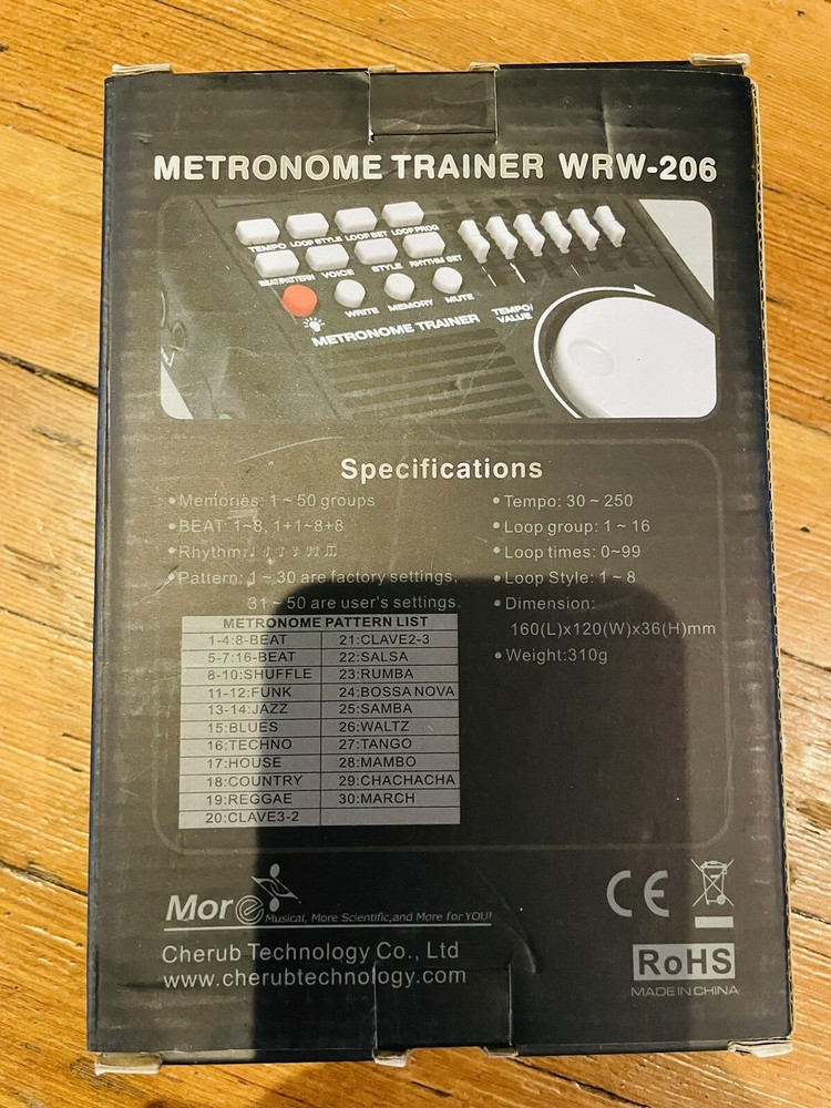 Cherub WRW-206 Electronic Metronome Trainer