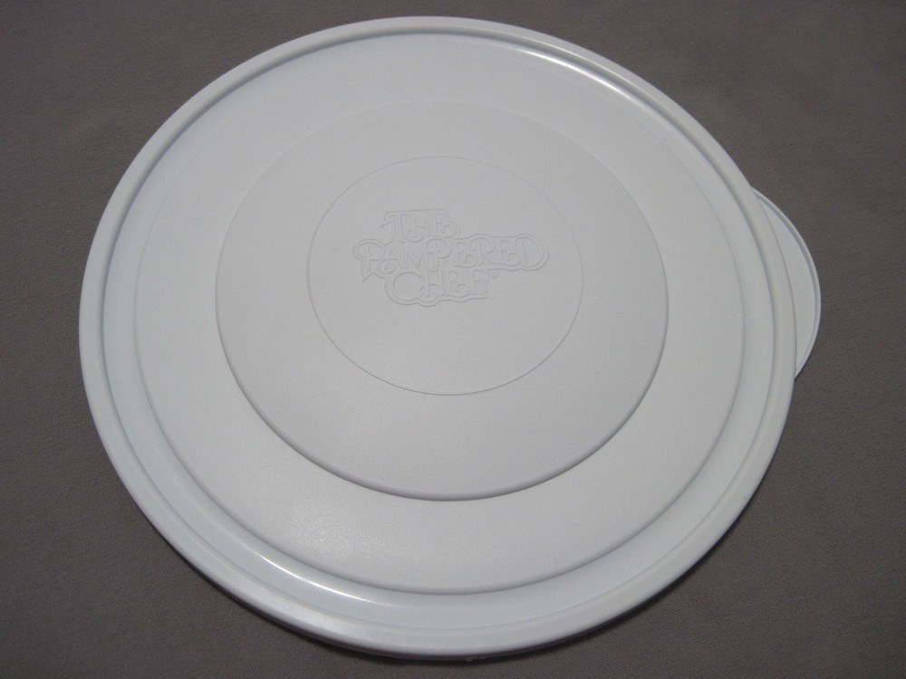 Pampered Chef 10" Replacement Bowl White Lid Large Tab