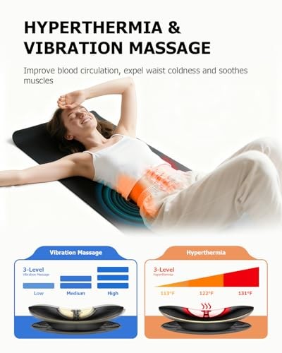 Lumbar Traction Device, Electric Lower Back Stretcher Device with Dynamic
