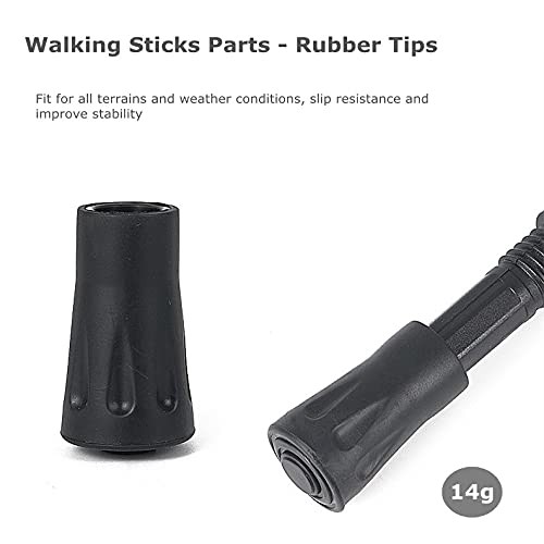 Walking Stick Tips Rubber 4 Pack Trekking Pole Tips_4pcs