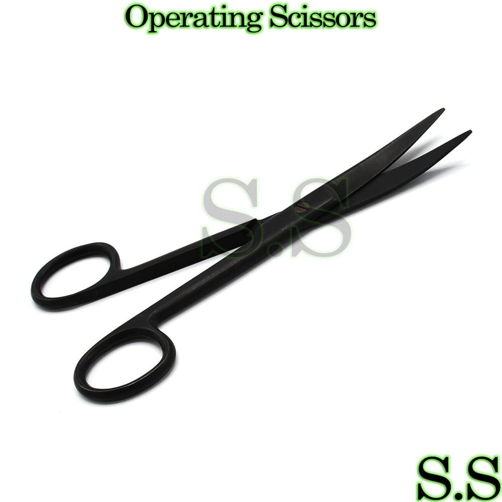 Operating Scissors Curved 5.5" Sharp-Sharp Black Coated Surgical Instruments