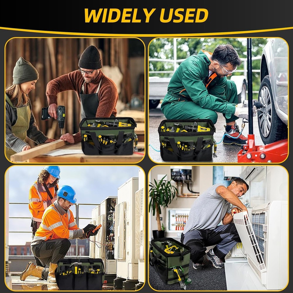 Tool Bag, Portable Tool Box Organizer Adjustable Shoulder Strap, Carry Tool Tote