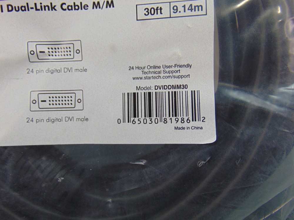 StarTech 30 ft DVI-D Dual Link Cable - M/M