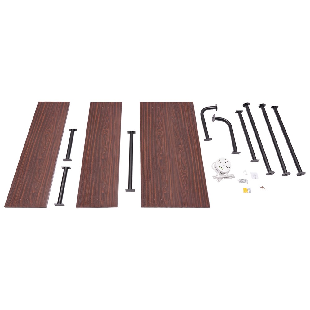 3 Tiers Wall Mounted Desk Table Wall Organizer Wall Mount Computer Writing