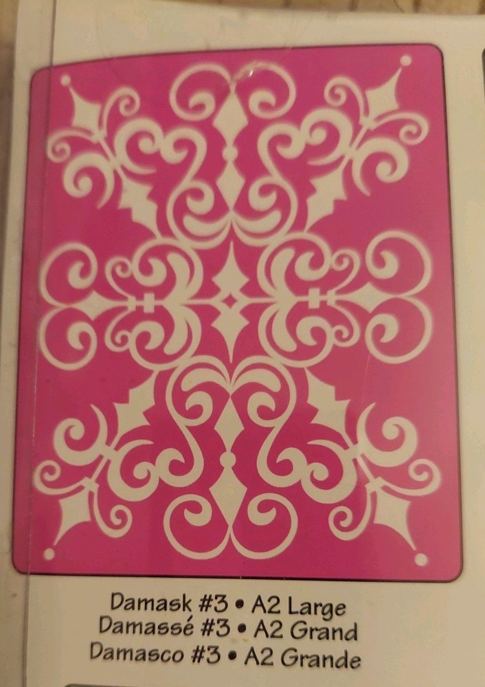 Sizzix Embossing Folders A2 Damask #3 & Damask #4 2 Folder Set