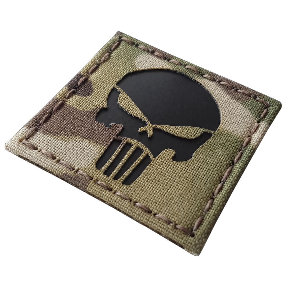 skull infrared 2x2 IR multicam morale tactical laser fastener patch