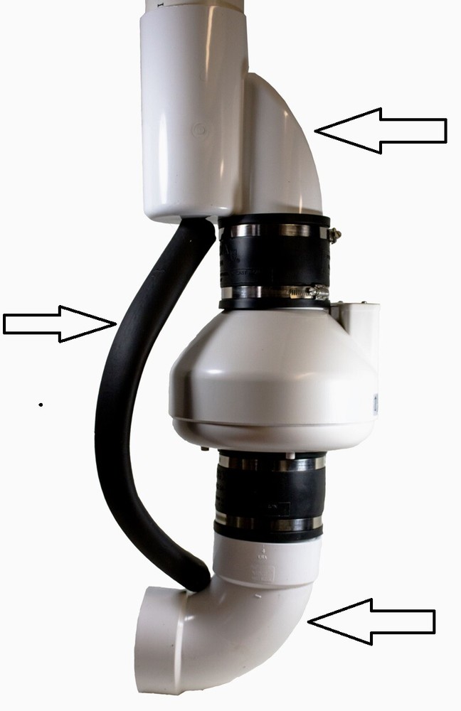 Radon Mitigation Condensation Bypass Kit (Transition fitting + 90 elbow)