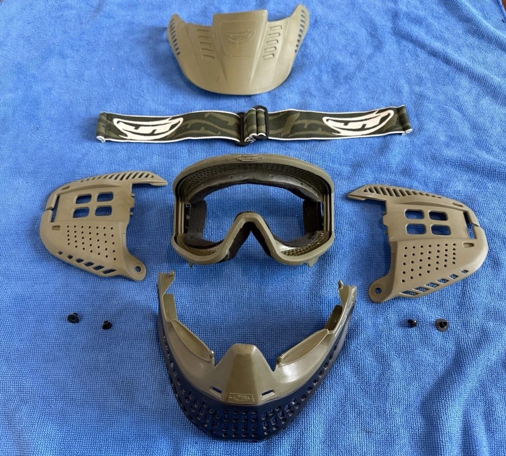 JT USA PAINTBALL FLEX 7 GOGGLE SYSTEM - OLIVE/BLACK