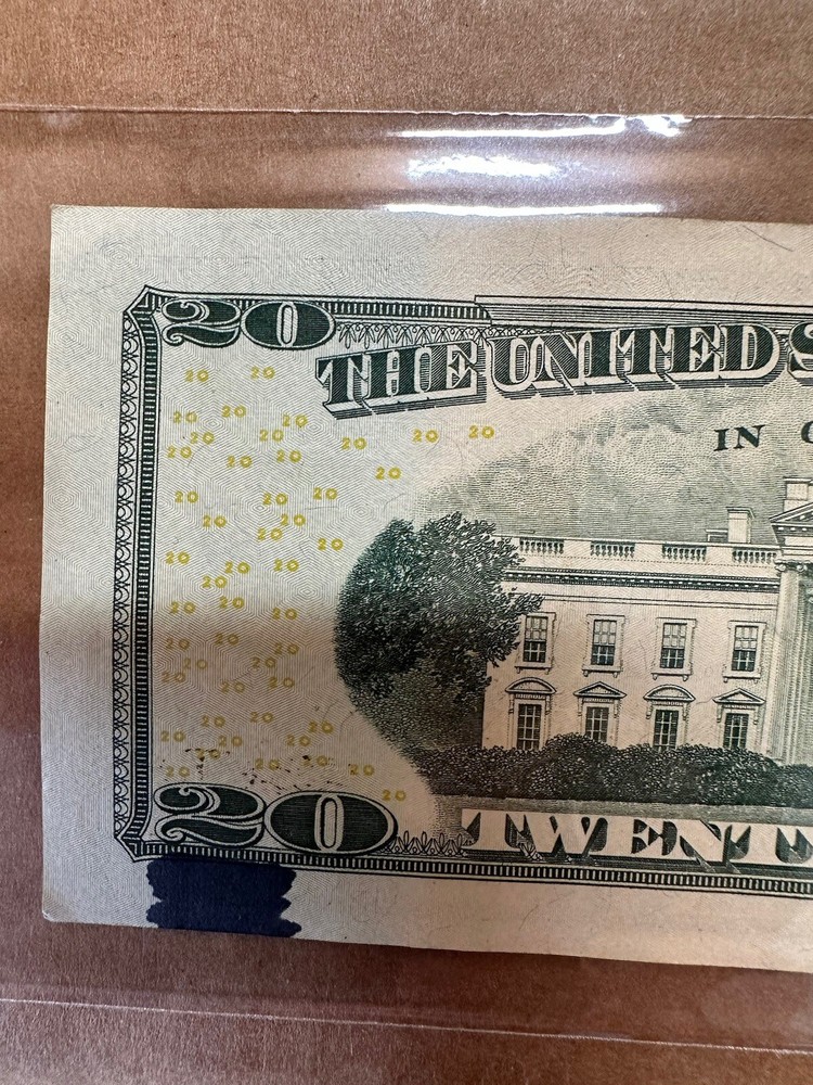 $20 BILL INK ERROR & HEAVY INK ERROR ON “6” ERROR RARE