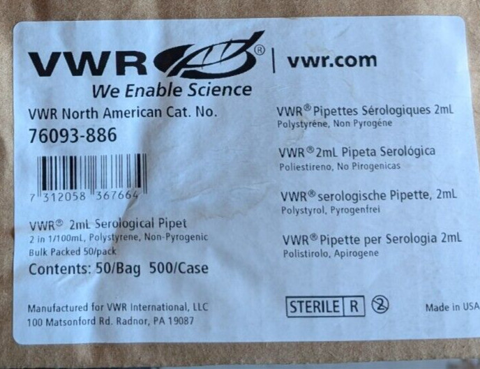 VWR 2ml Serological Pipet