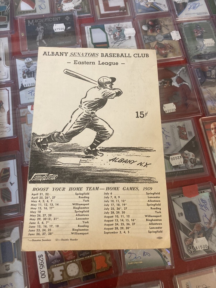 1959 Albany Senators Program vs. Allentown Tough Minor League Program