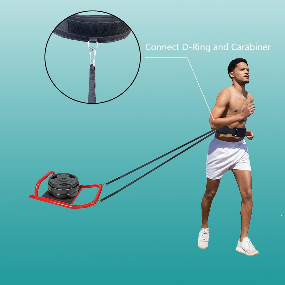 Weighted Waist Belt for Sled Pulling, Strength & Agility Training Strap